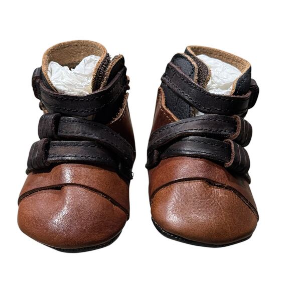 Freebird Baby Crue Leather Western Booties in Brown Cognac Size 3-6 Months NEW - Picture 6 of 9